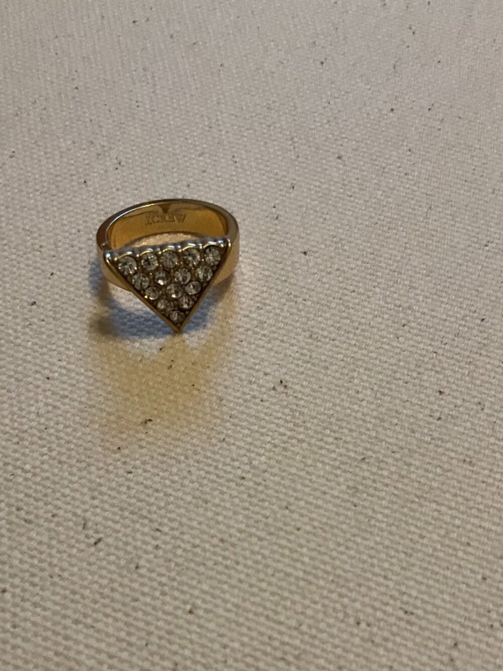 J.Crew gold-plated pyramid-shaped ring. Size:7. Color: Gold.